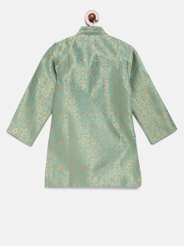 Kids Boys Straight Full Sleeve Teal Kp Set