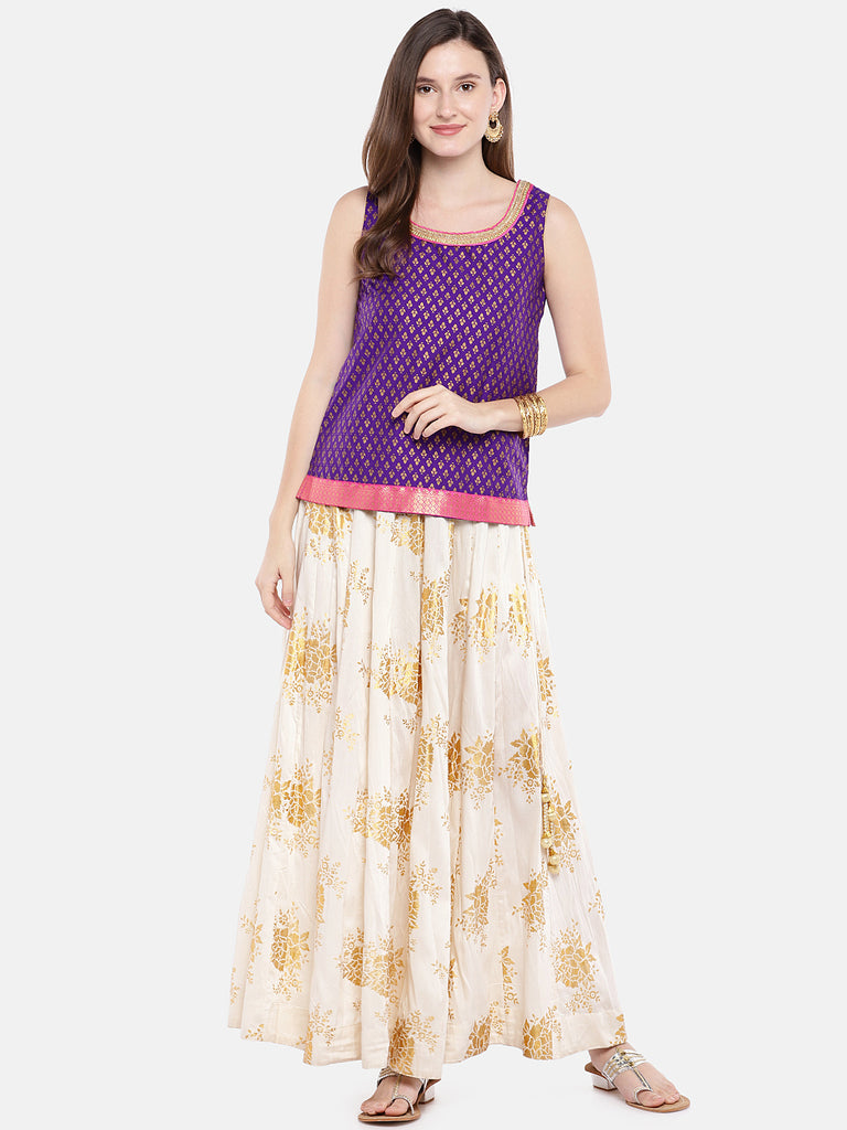 Women Skirt Off White Skirt