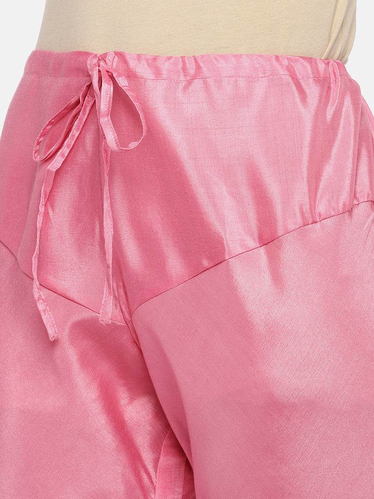 Women Twin Kurta Sleeveless Pink Skd