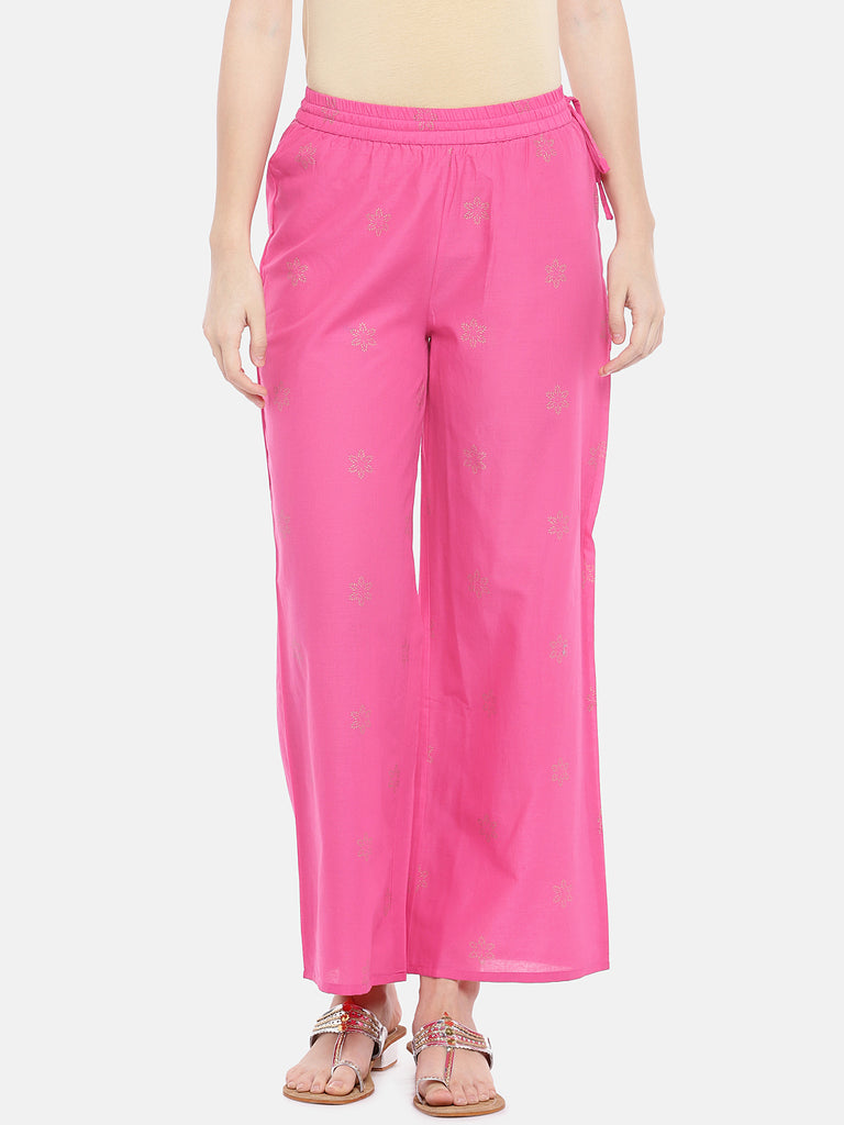 Women Kalidar Pink Pallazzo