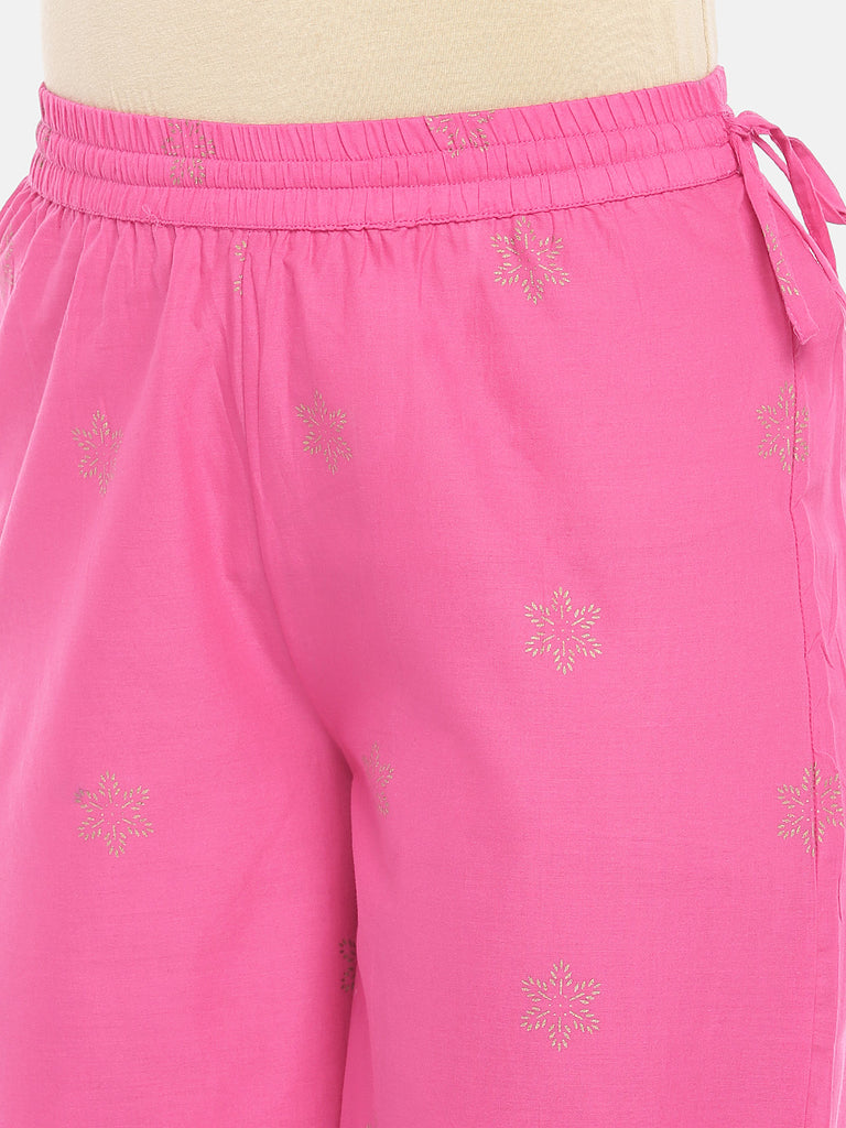 Women Kalidar Pink Pallazzo