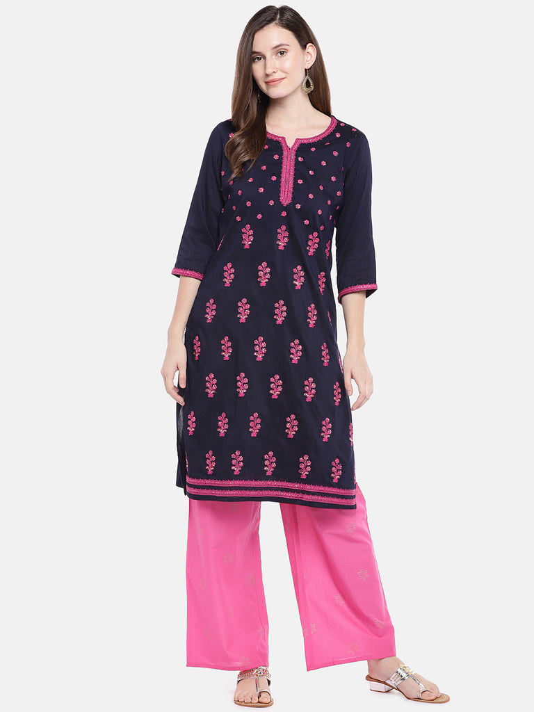 Women Kalidar Pink Pallazzo