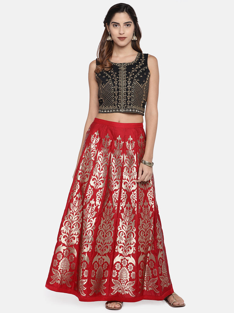 Women Kalidar Red Skirt