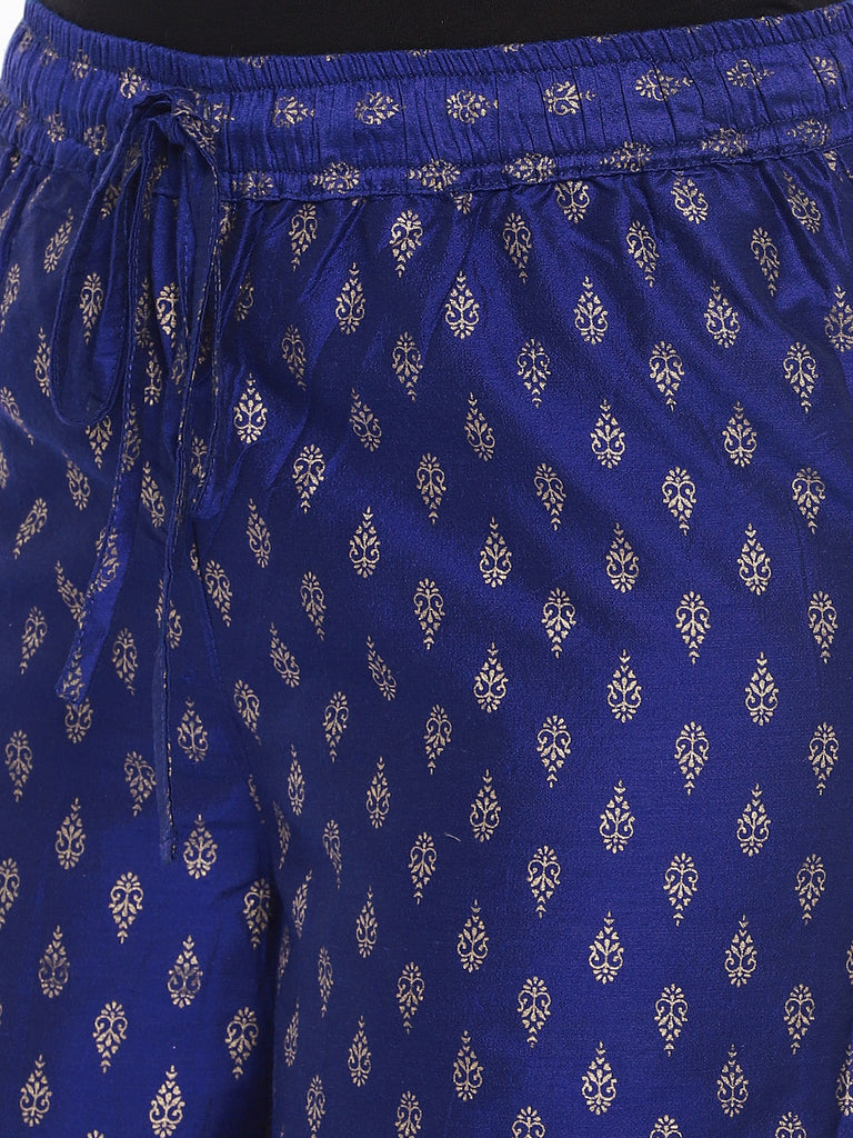 Women Flared Royal Blue Pallazzo