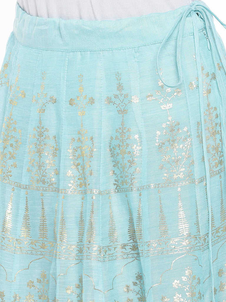 Women Kalidar Blue Skirt