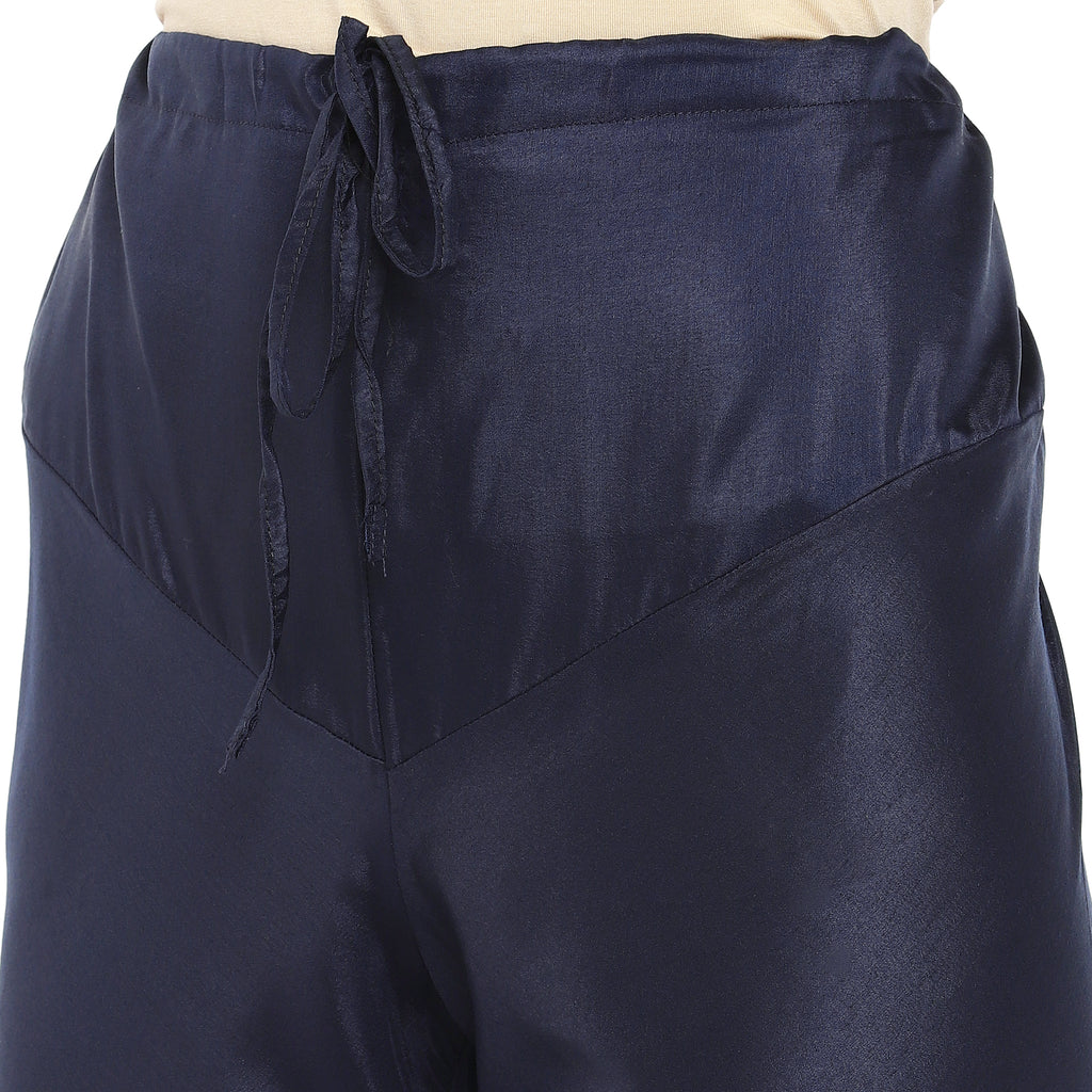 Women Anarkali Three-Fourth Navy Skd