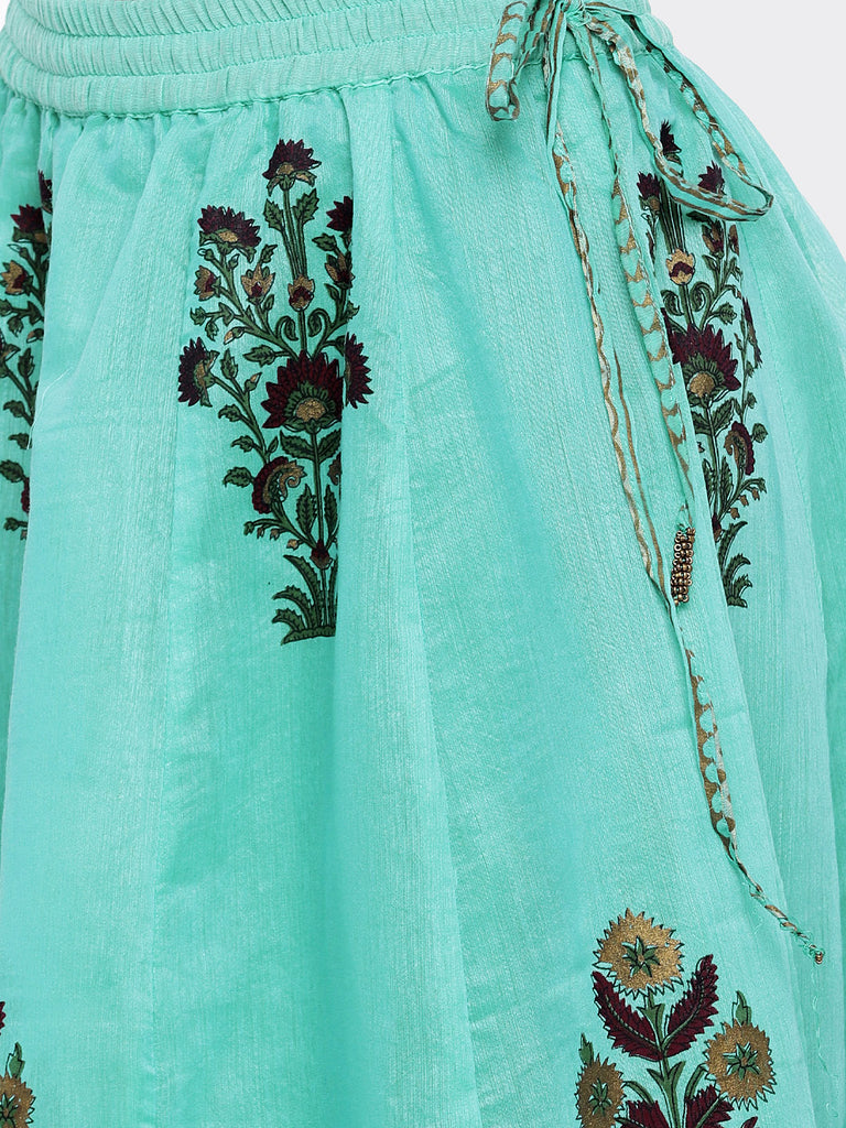Women Twin Kurta Three-Fourth Teal Skd