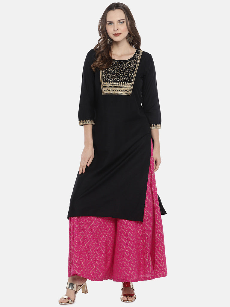 Women Flared Fuchsia Pallazzo