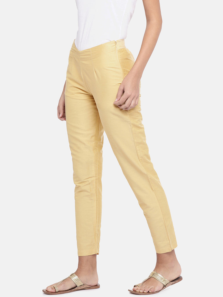 Women Pant Gold Pants