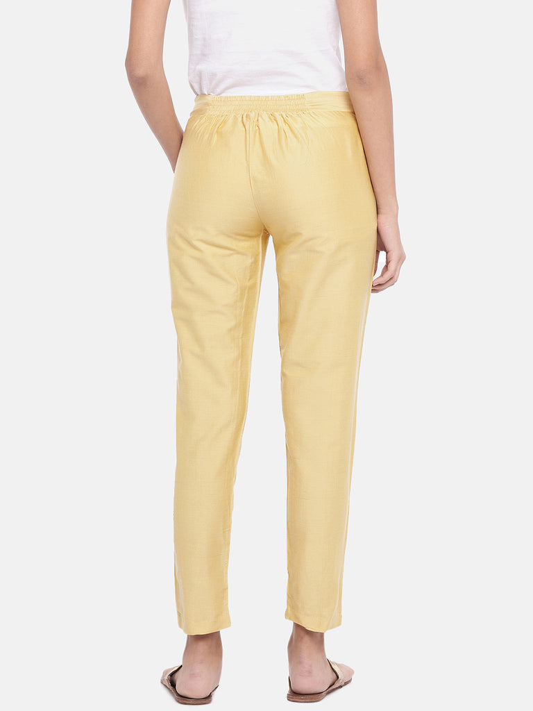 Women Pant Gold Pants