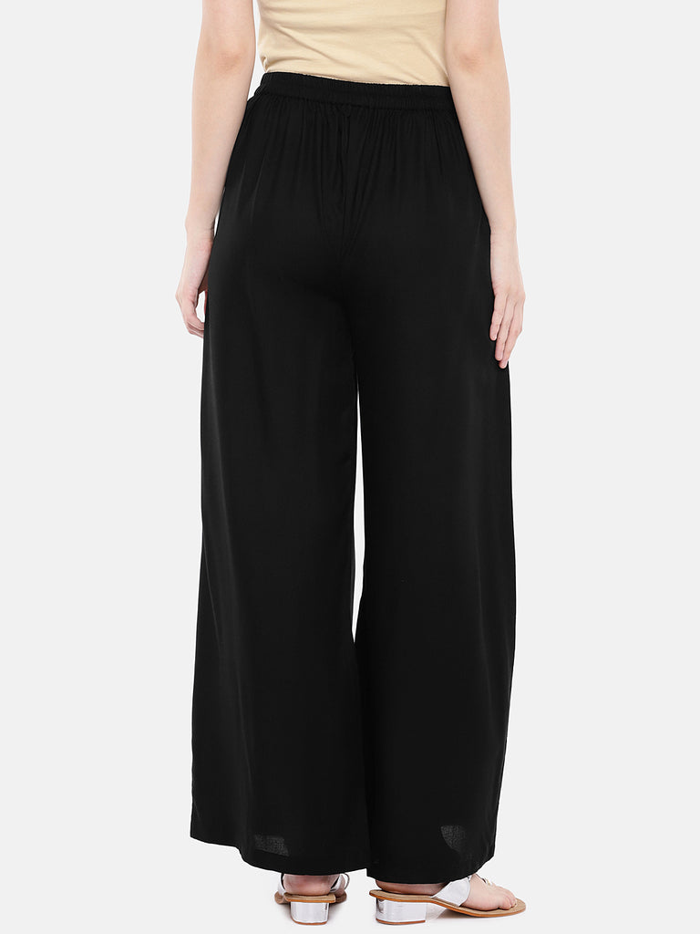 Core Women Flared Black Pallazzo