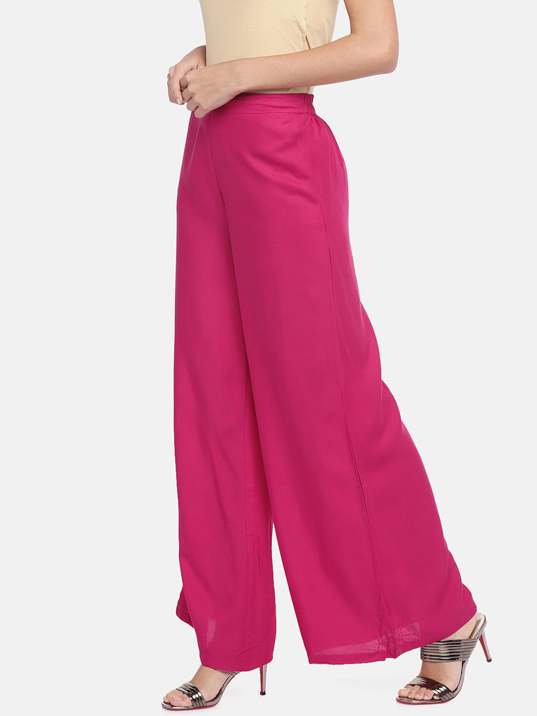 Core Women Flared Fuchsia Pallazzo