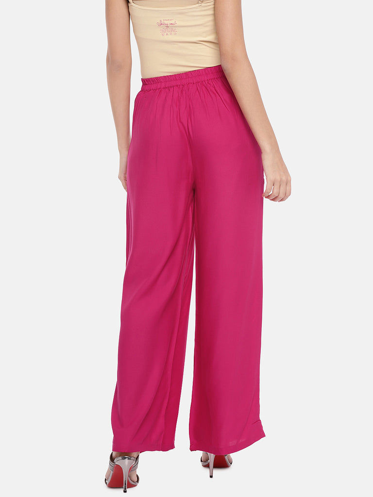 Core Women Flared Fuchsia Pallazzo