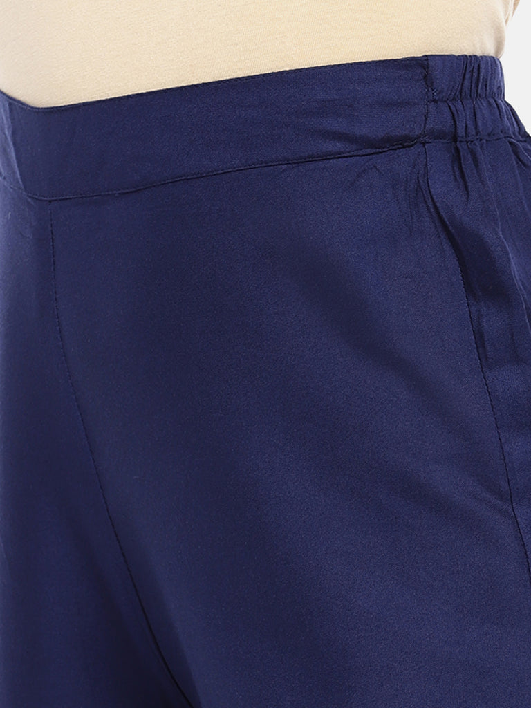 Core Women Flared Navy Pallazzo