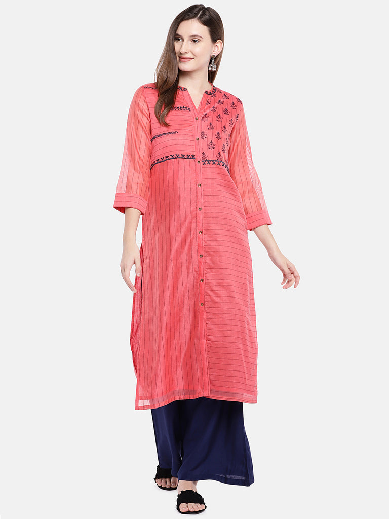 Core Women Flared Navy Pallazzo