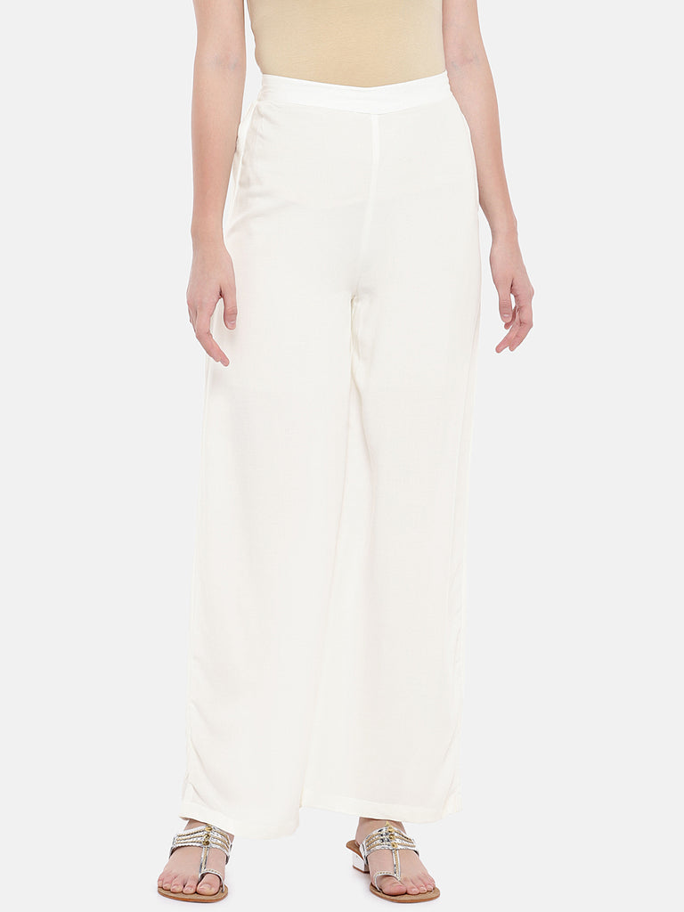 Core Women Flared Off White Pallazzo