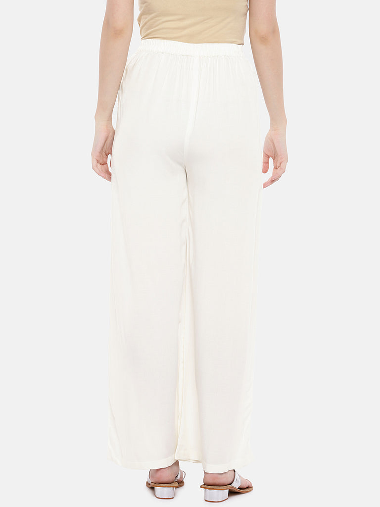Core Women Flared Off White Pallazzo