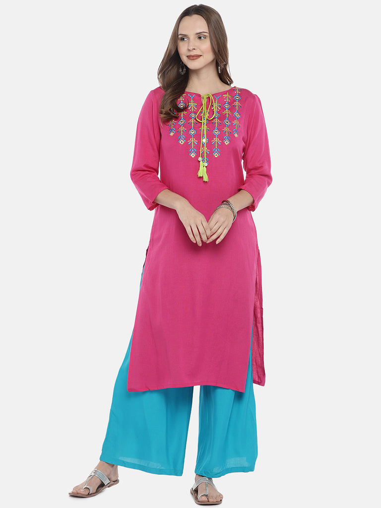 Core Women Flared Teal Pallazzo