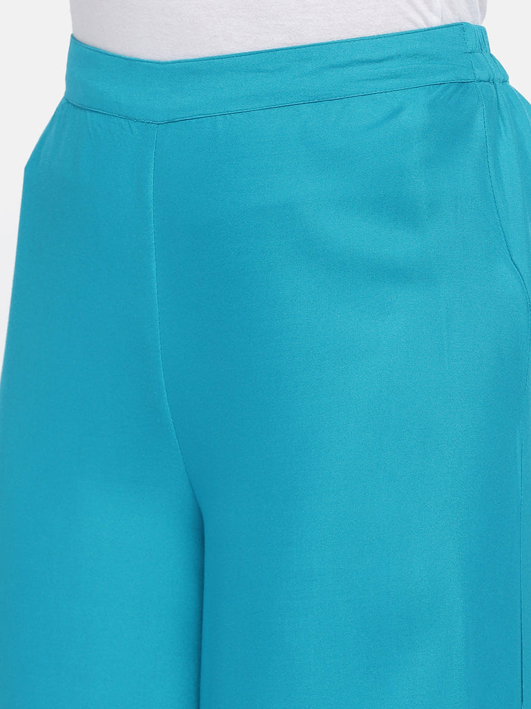 Core Women Flared Teal Pallazzo