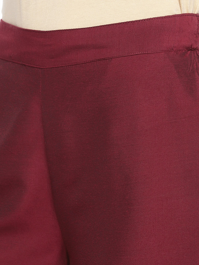 Women Pallazzo Maroon Pallazzo