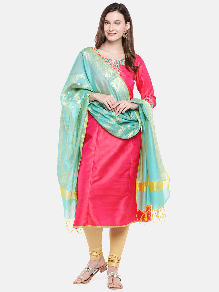 Women Royal Blue Banaras Dupatta