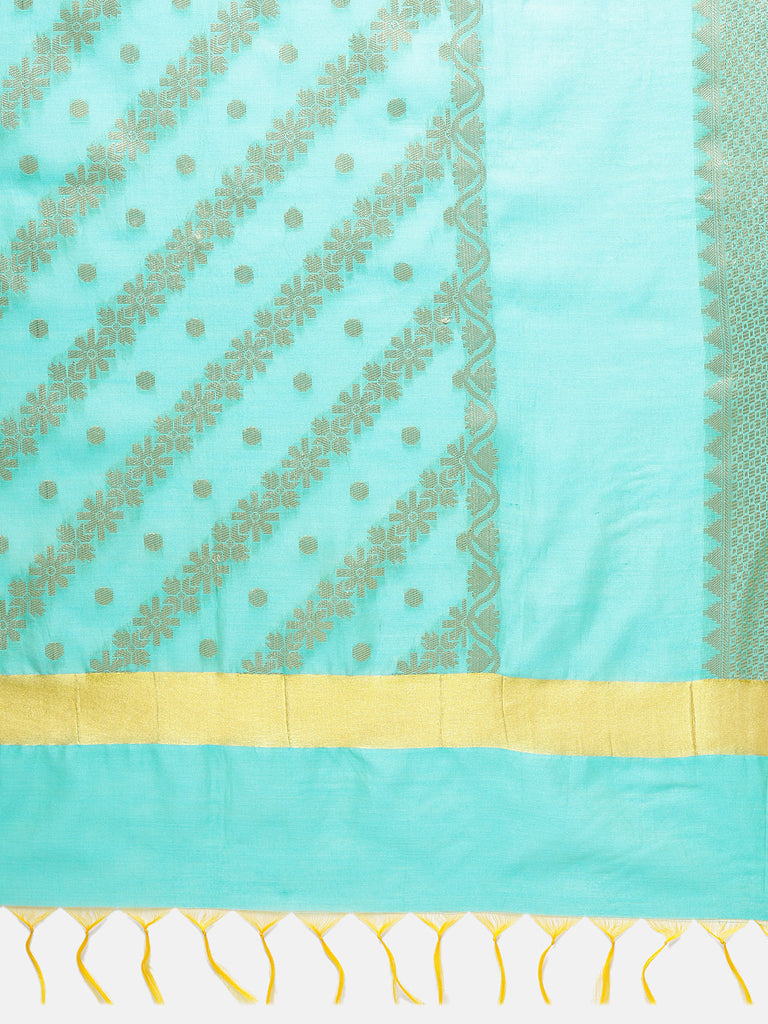 Women Royal Blue Banaras Dupatta