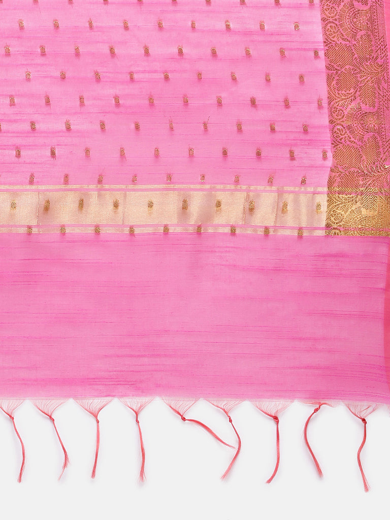 Women Pink Banaras Dupatta