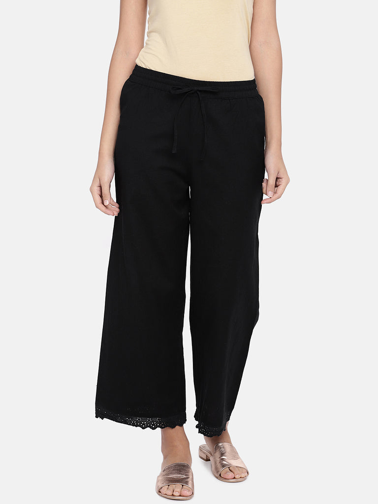 Women Pallazzo Black Pallazzo
