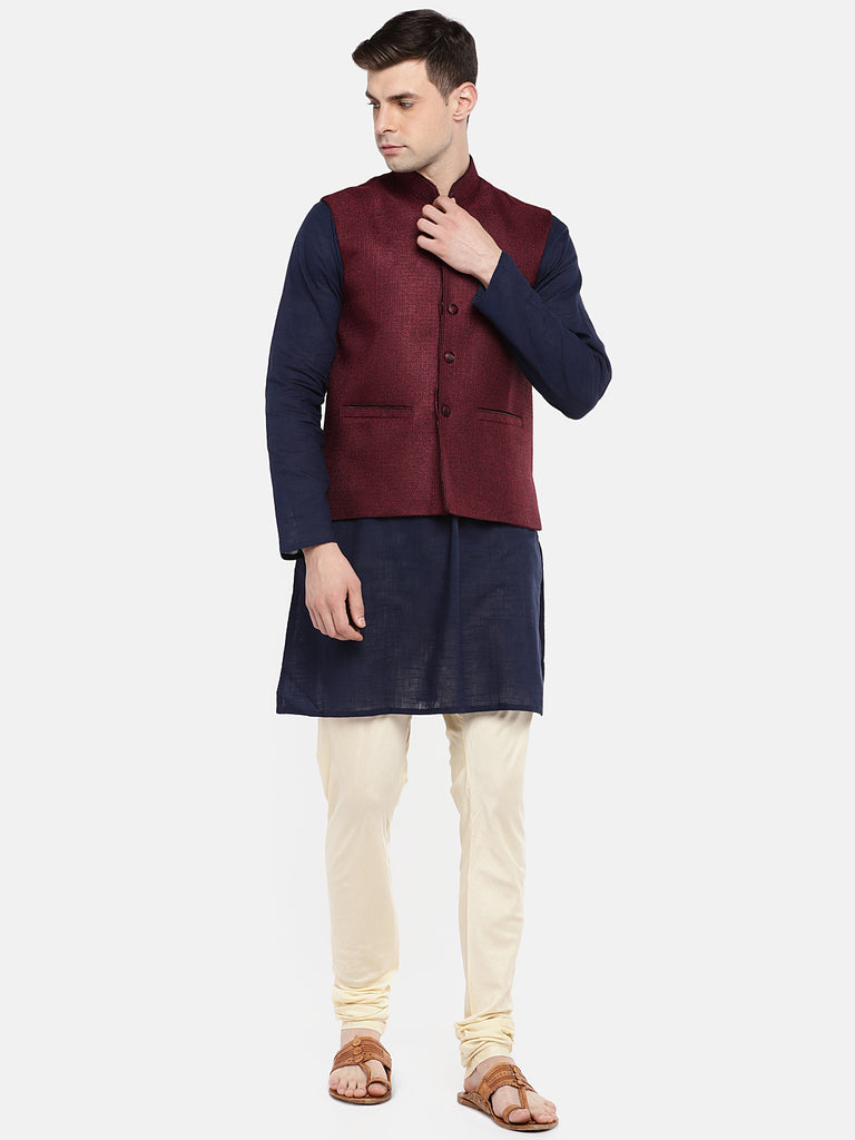 Men Jacket Sleeveless Maroon Jackets