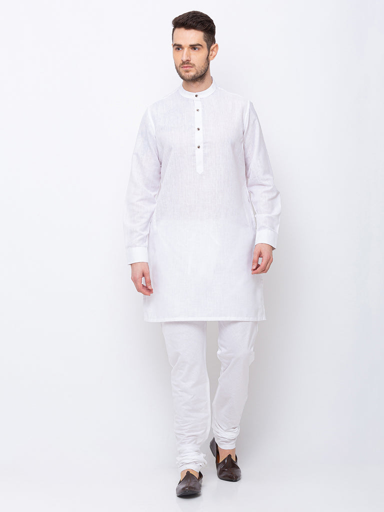 Men's White Cambric  Chudidar