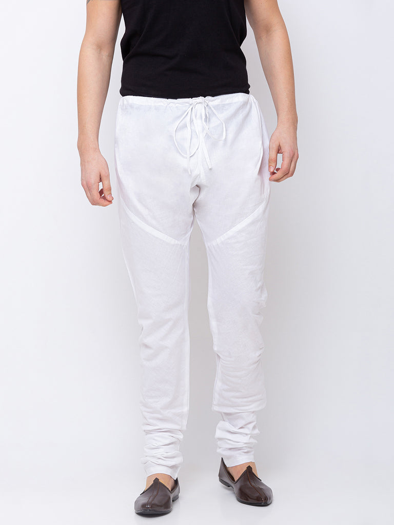 Men's White Cambric  Chudidar