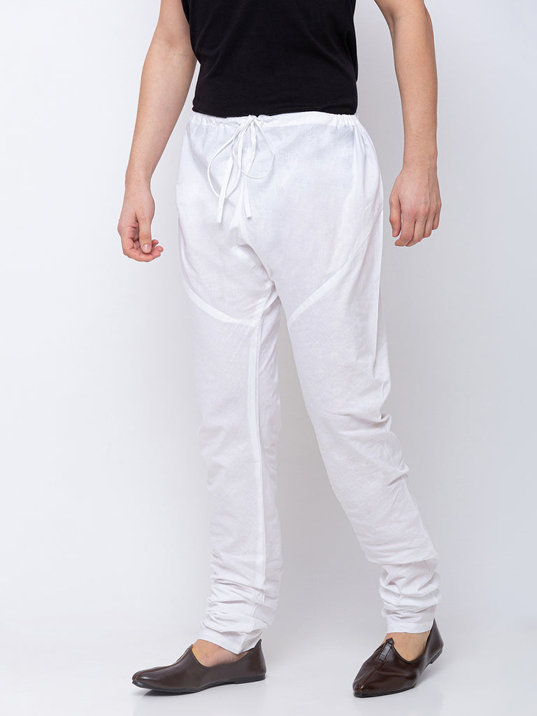 Men's White Cambric  Chudidar
