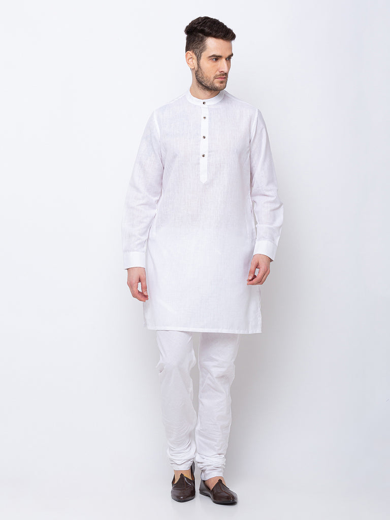 Men's White Cambric  Chudidar