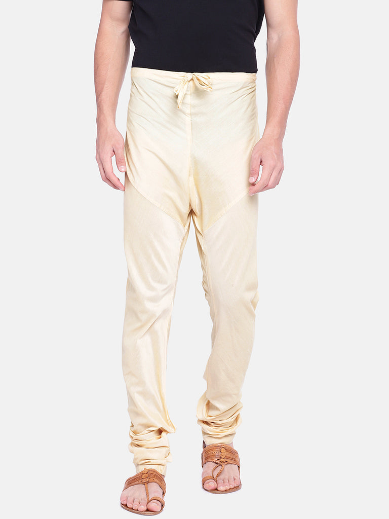 Men's Beige Poly Staple  Chudidar