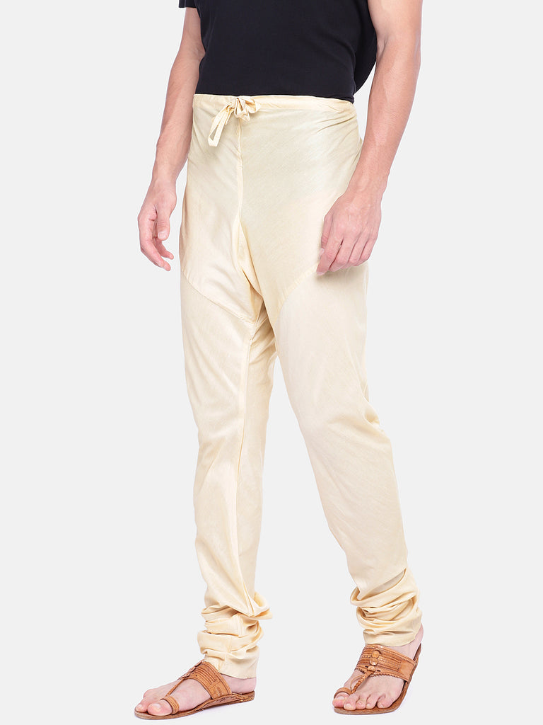 Men's Beige Poly Staple  Chudidar