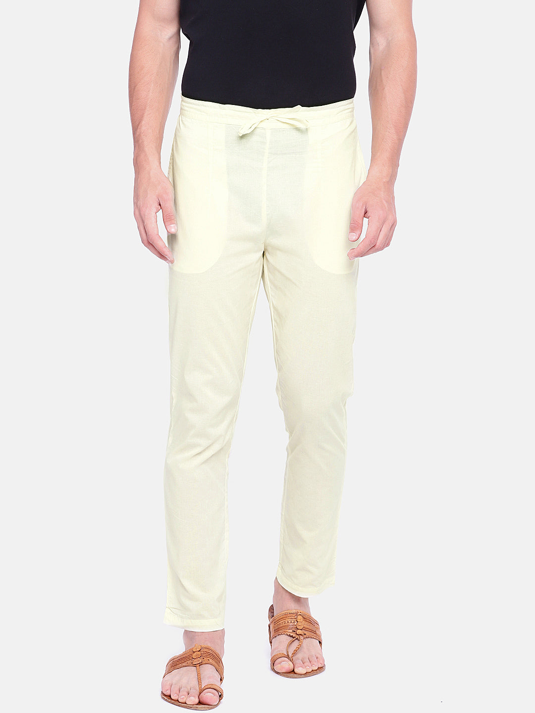 Men's Off White Cambric  Pyjama