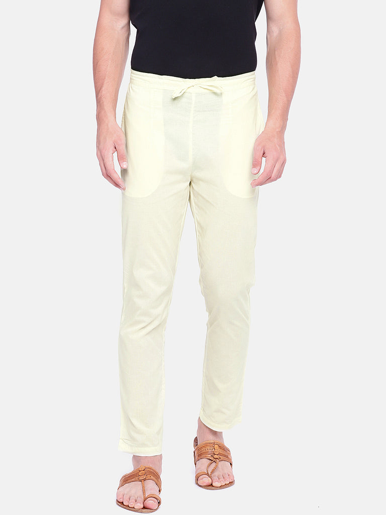 Men's Off White Cambric  Pyjama