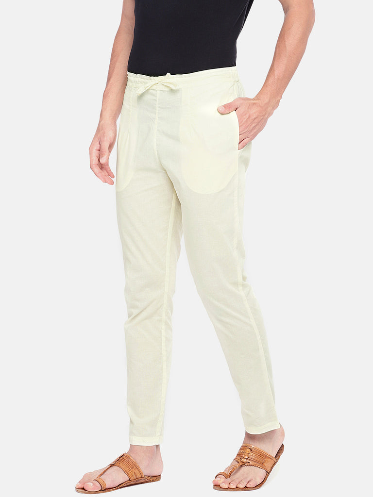 Men's Off White Cambric  Pyjama
