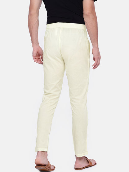 Men's Off White Cambric  Pyjama