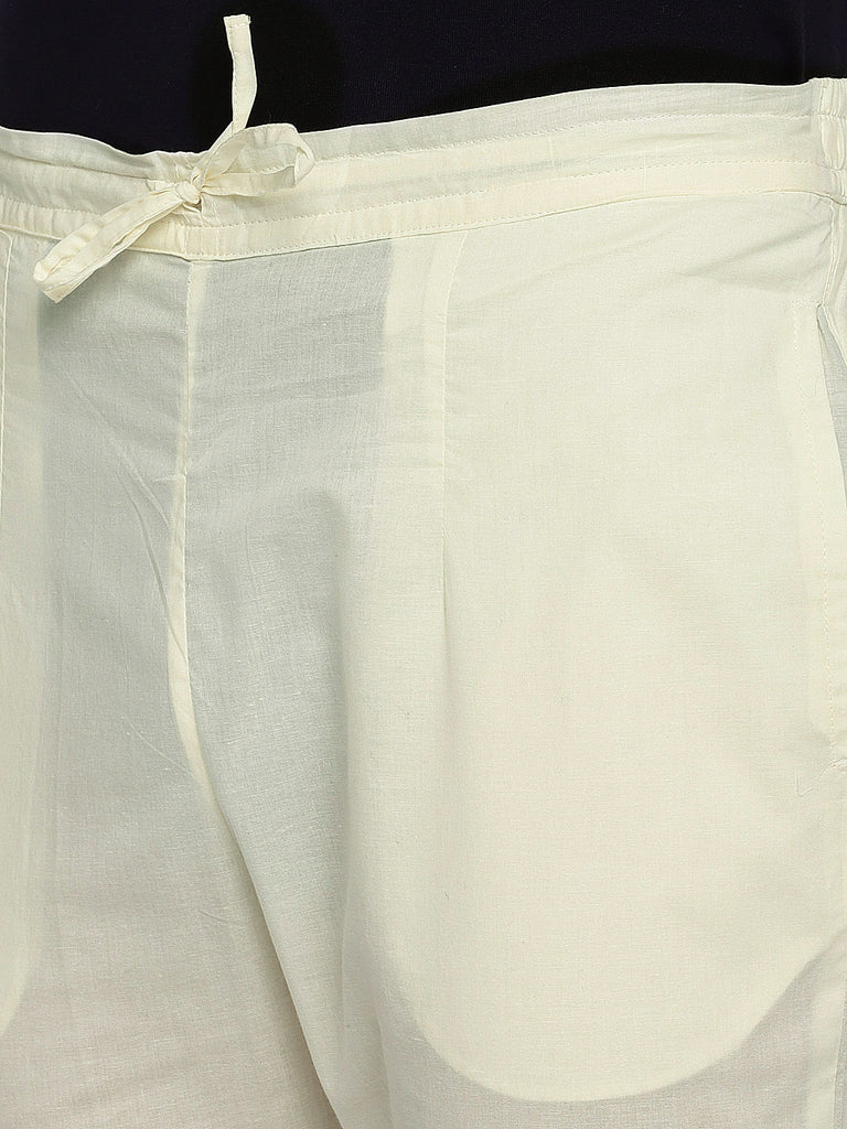 Men's Off White Cambric  Pyjama