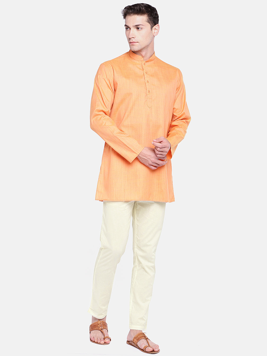 Men's Off White Cambric  Pyjama