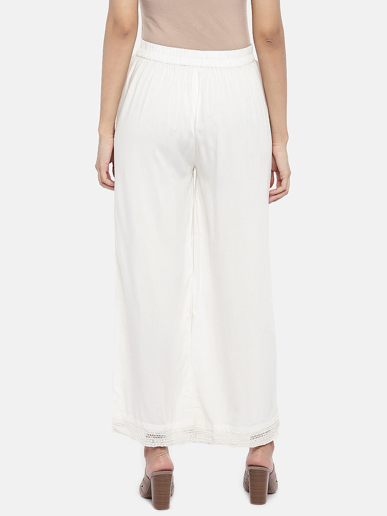 Women Pallazzo Off White Pallazzo