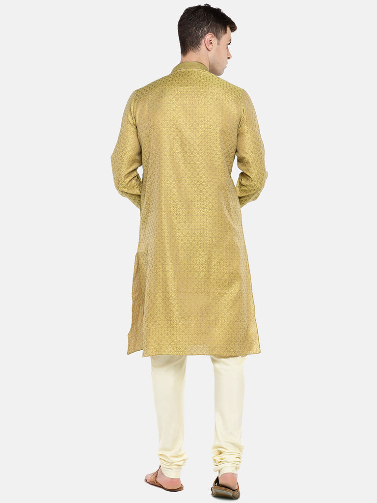 Men Straight Full Sleeve Yellow Kp Set