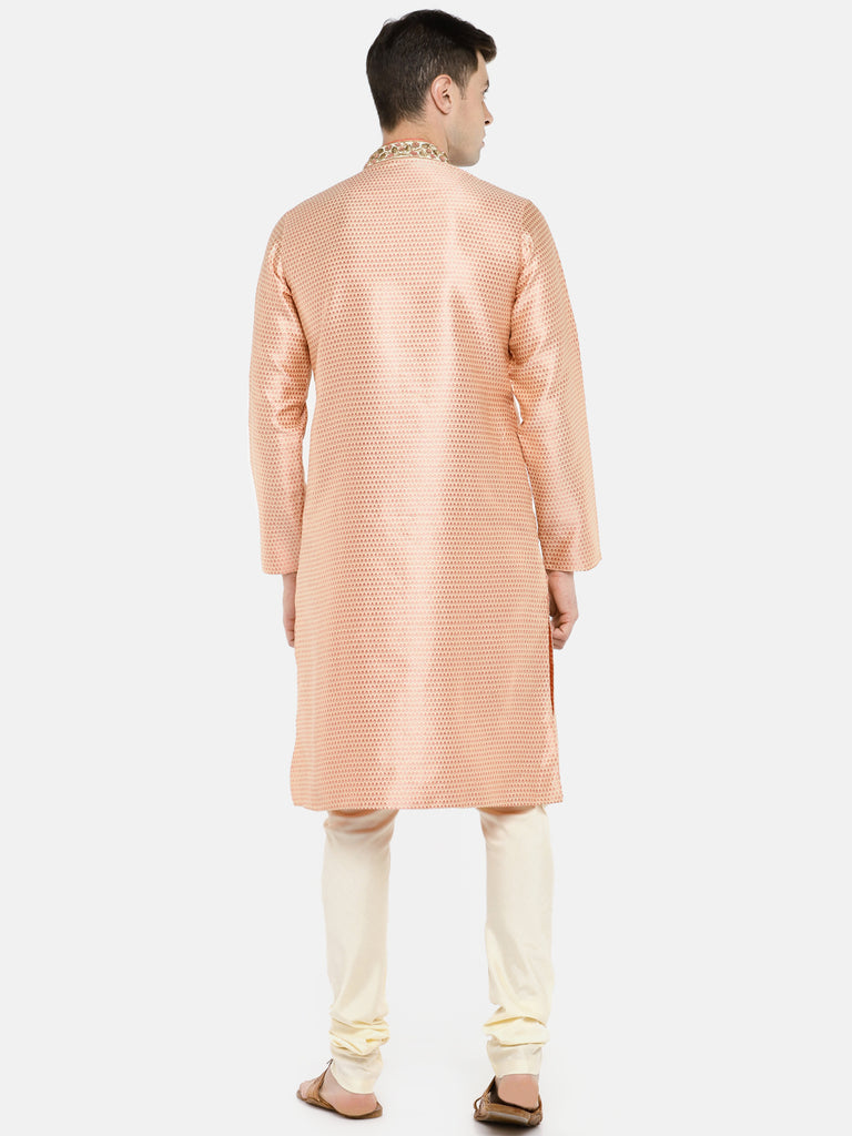 Men Straight Full Sleeve Pink Kp Set