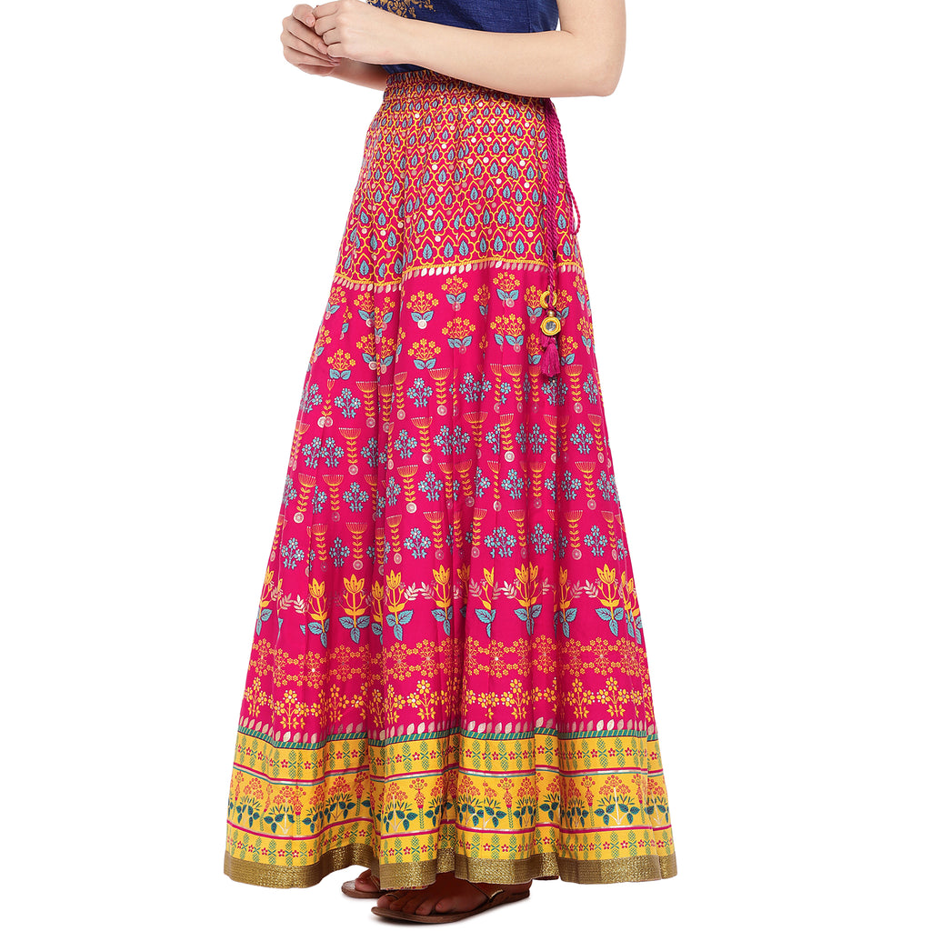 Women Kalidar Fuchsia Skirt