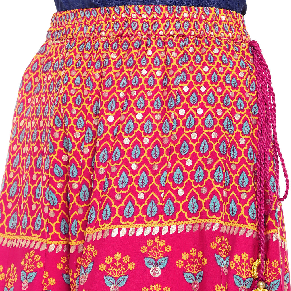 Women Kalidar Fuchsia Skirt