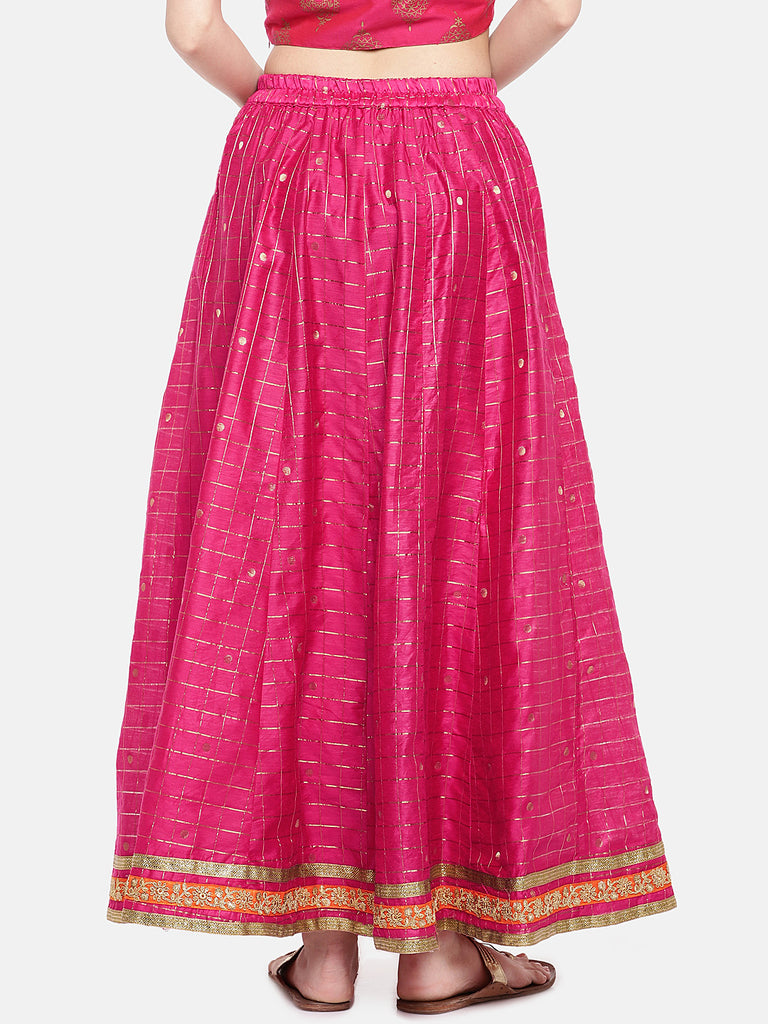 Women Kalidar Fuchsia Skirt