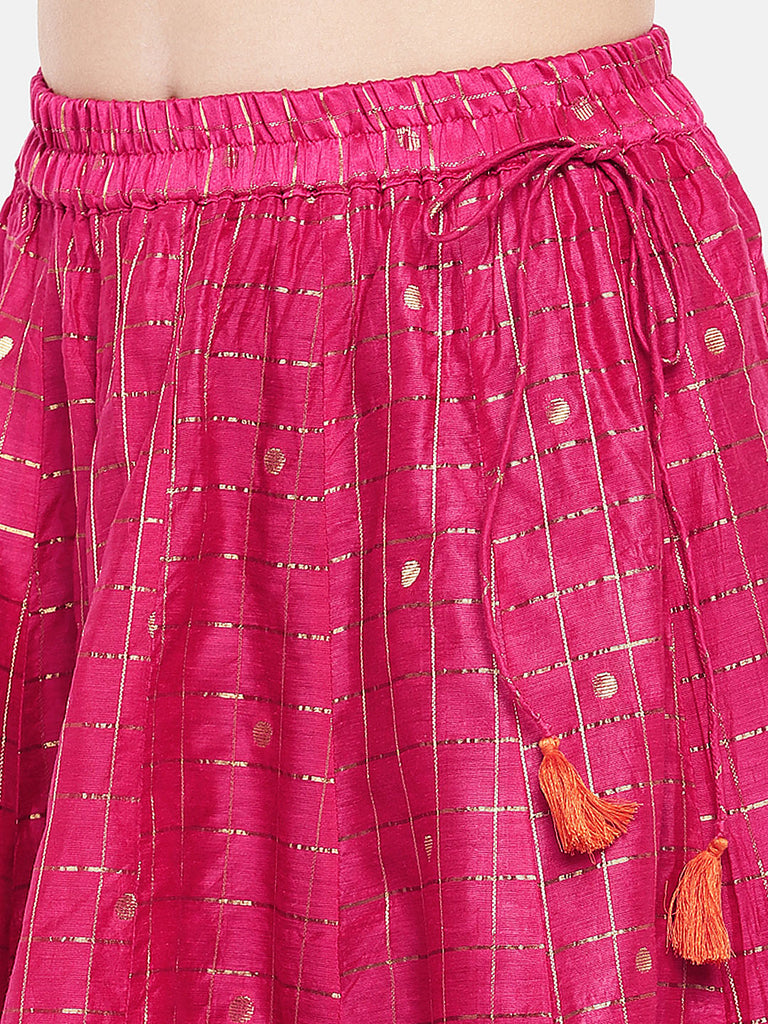 Women Kalidar Fuchsia Skirt