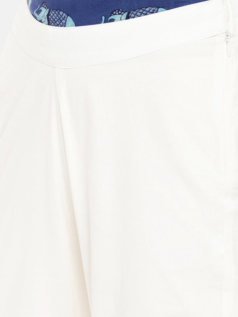 Women Straight Off White Pants