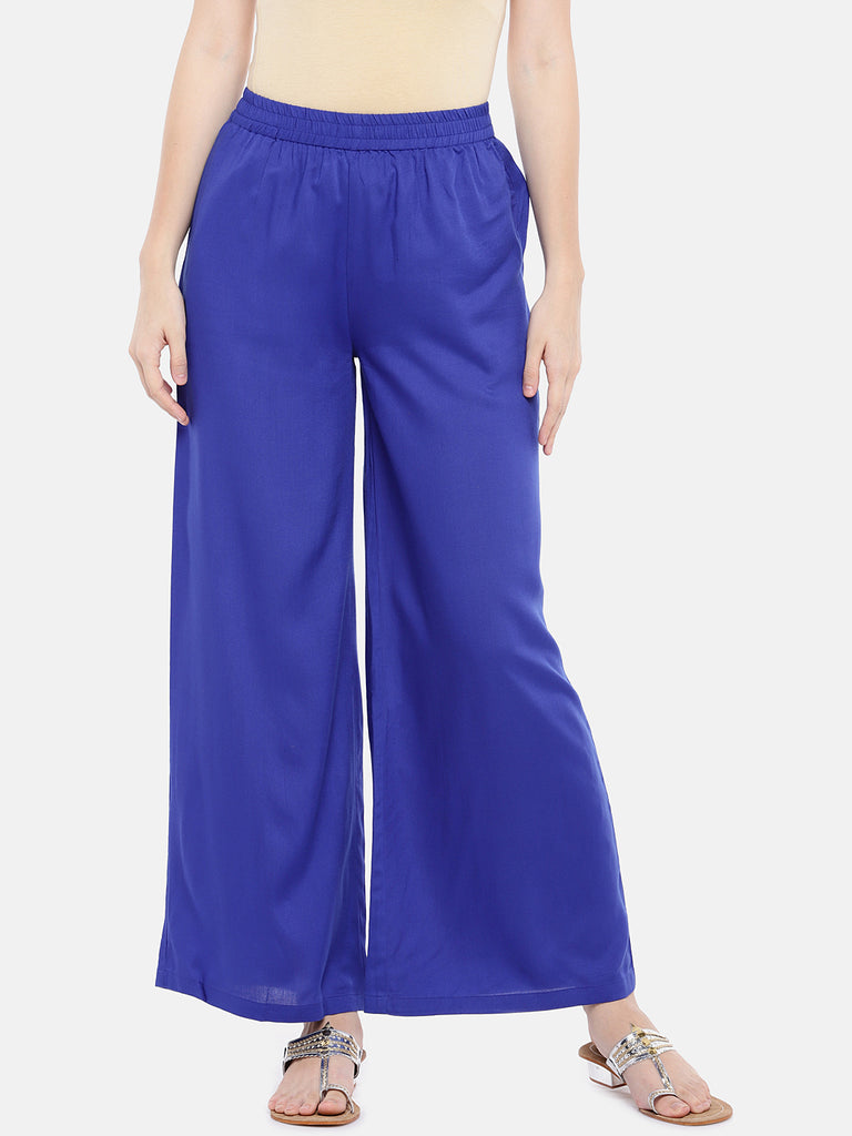 Women Pallazzo Royal Blue Pallazzo